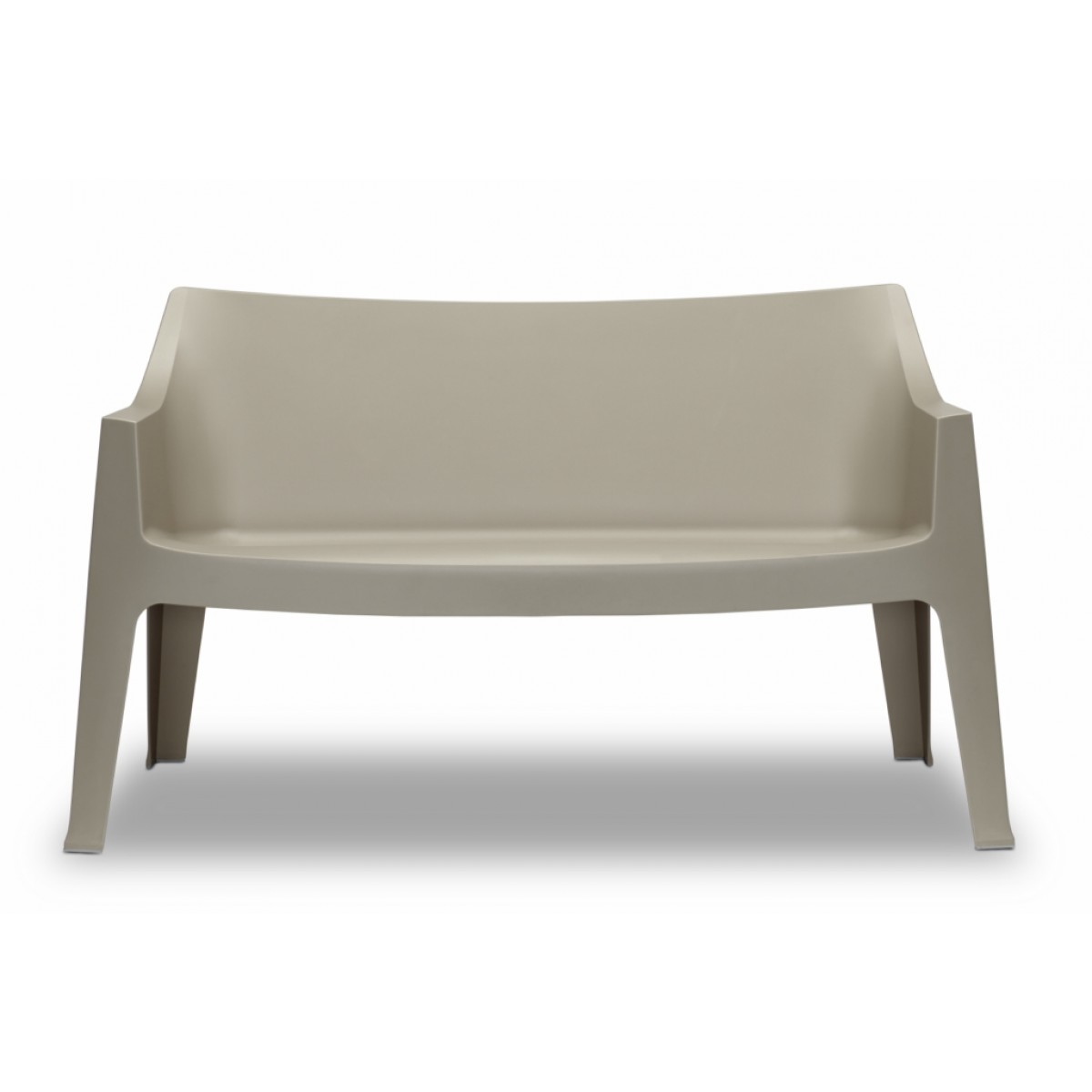 Design Bank Kunststoff Grau Outdoor Geeignet