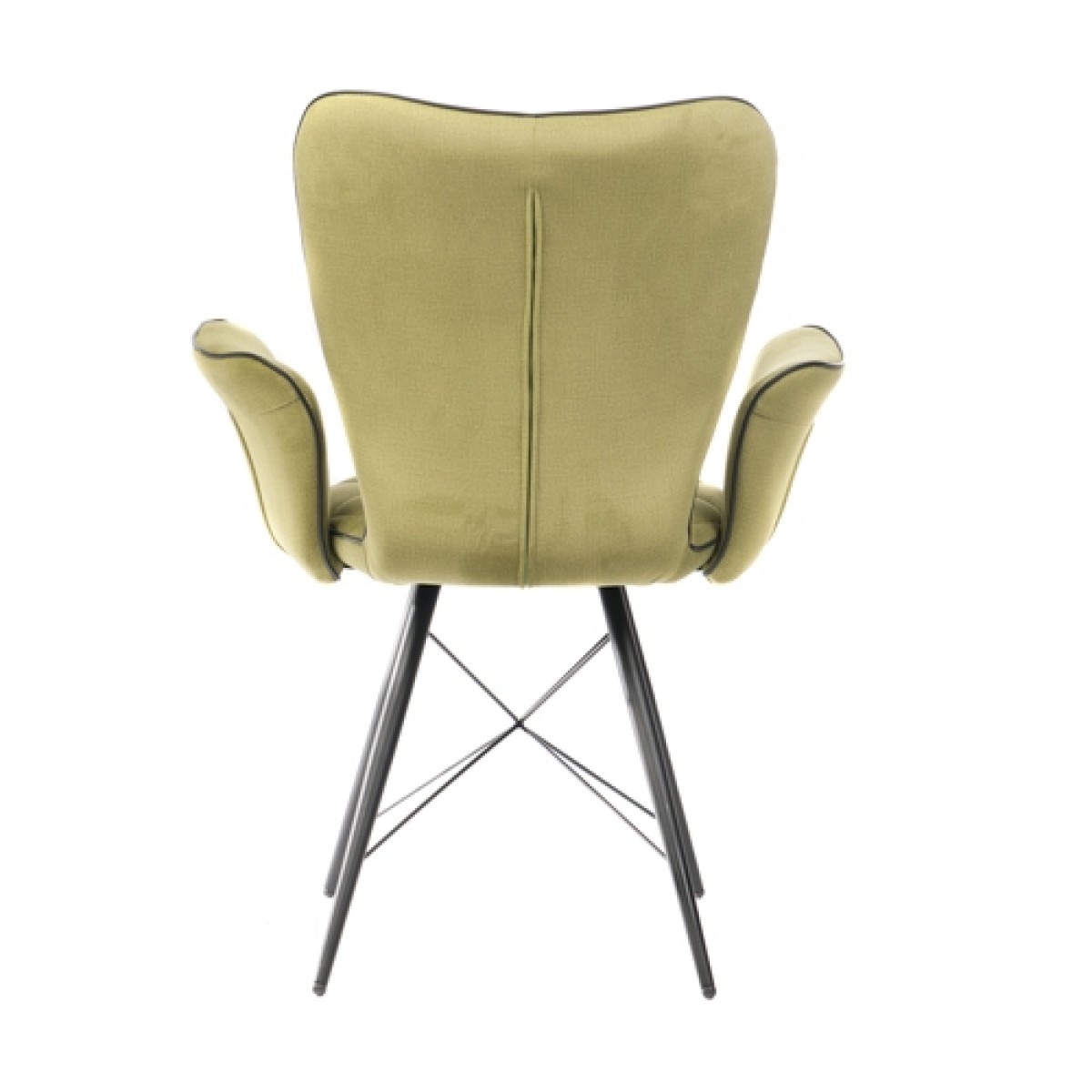 Stuhl grün mit Armlehne, Stuhl gepolstert mit Armlehne