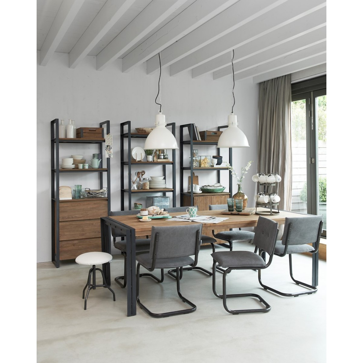 Tisch Industrie Holz Metall, Esstisch Industriedesign ...