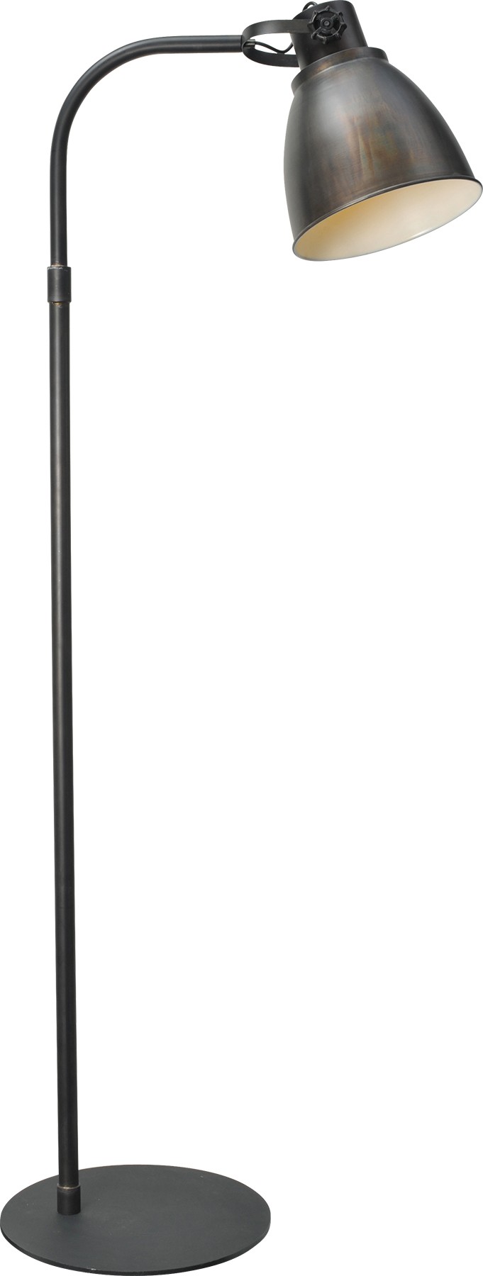 Stehleuchte in Metalloptik, Gunmetal, Industrielampe/ Retro-style, Höhe 176 cm