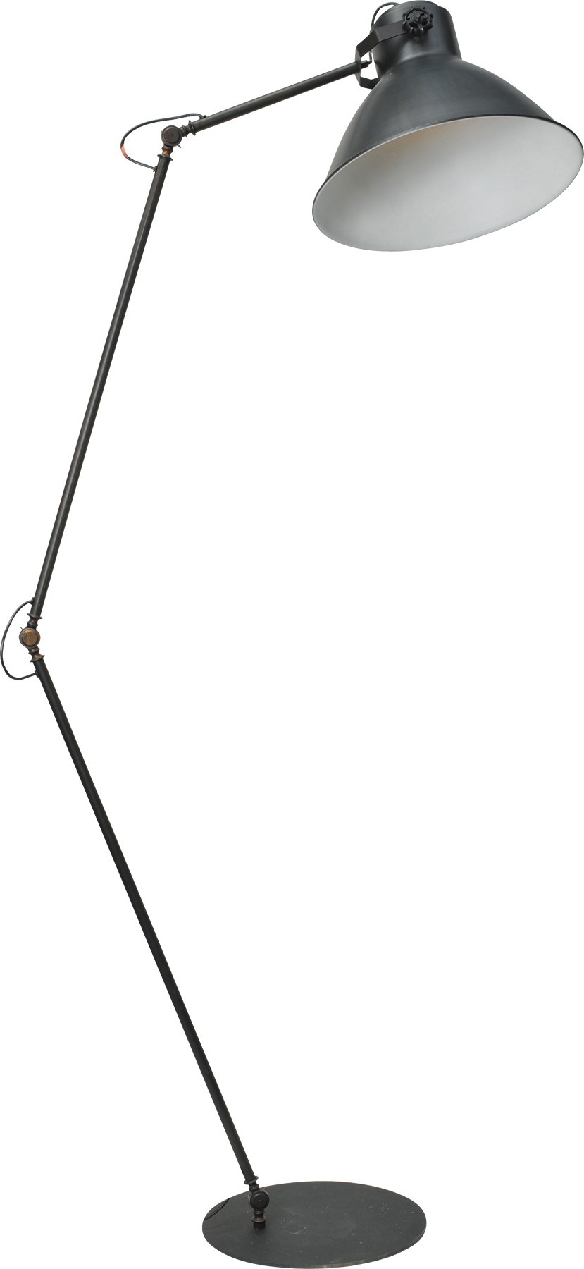 Stehleuchte in Metalloptik, Gunmetal, Industrielampe/ Retro-style, Höhe 208 cm