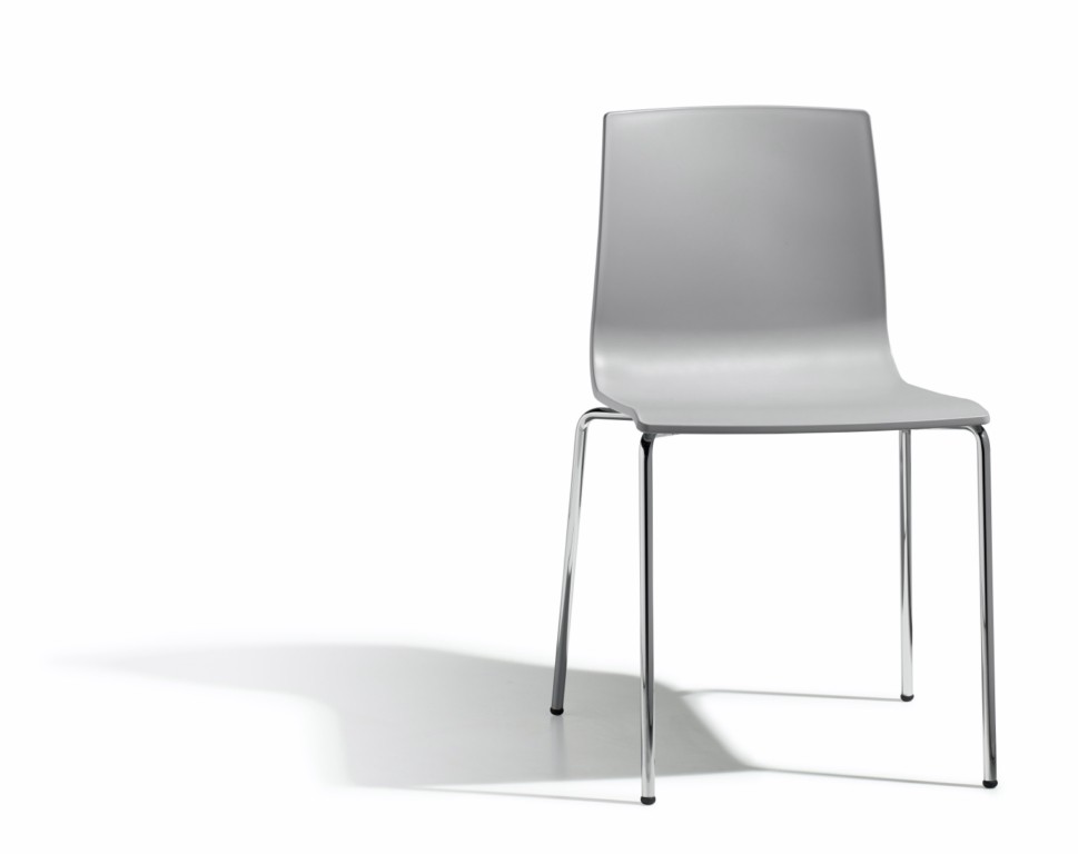 Design Stuhl, Farbe hellgrau, stapelbar