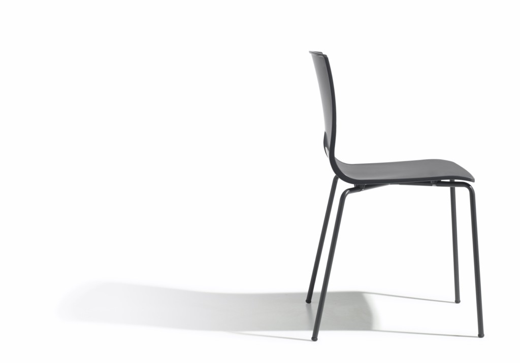 Design Stuhl stapelbar, Farbe anthrazit