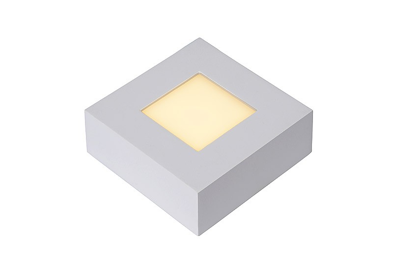 LED Deckenleuchte quadratisch weiß, Deckenlampe weiß, Maße 10x10 cm