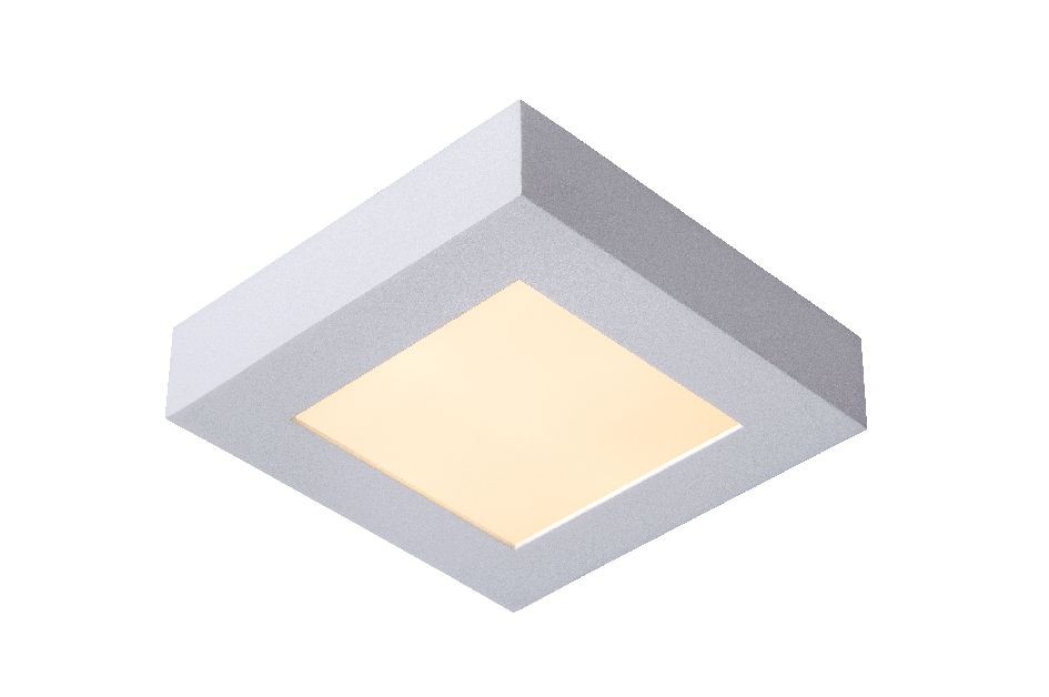 LED Deckenleuchte quadratisch weiß, Deckenlampe weiß, Maße 16x16 cm