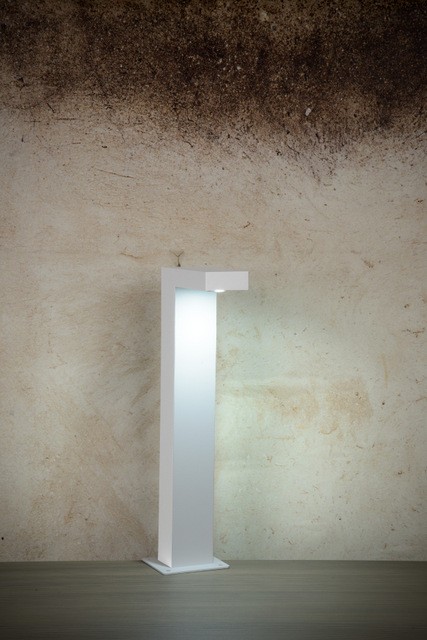 LED Außenstandleuchte weiß, Standleuchte außen weiß, Höhe 40 cm