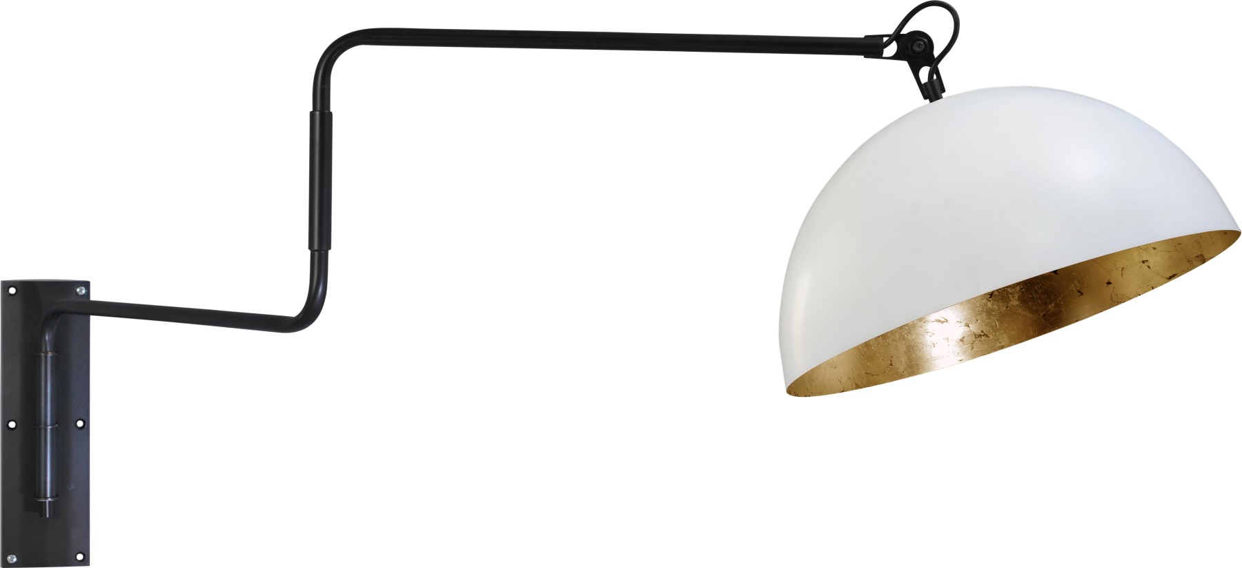 Wandleuchte gold-weiß, Industrielampe/ Retro-style, Ø: 40 cm