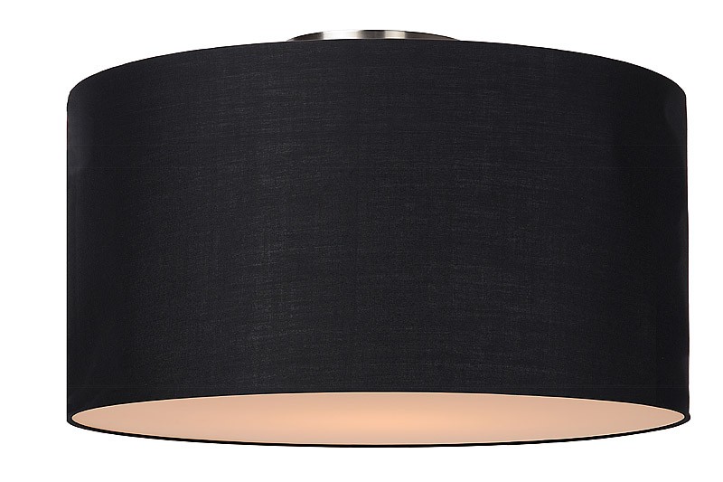 Deckenleuchte rund schwarz, Deckenlampe schwarz Lampenschirm, Durchmesser 45 cm
