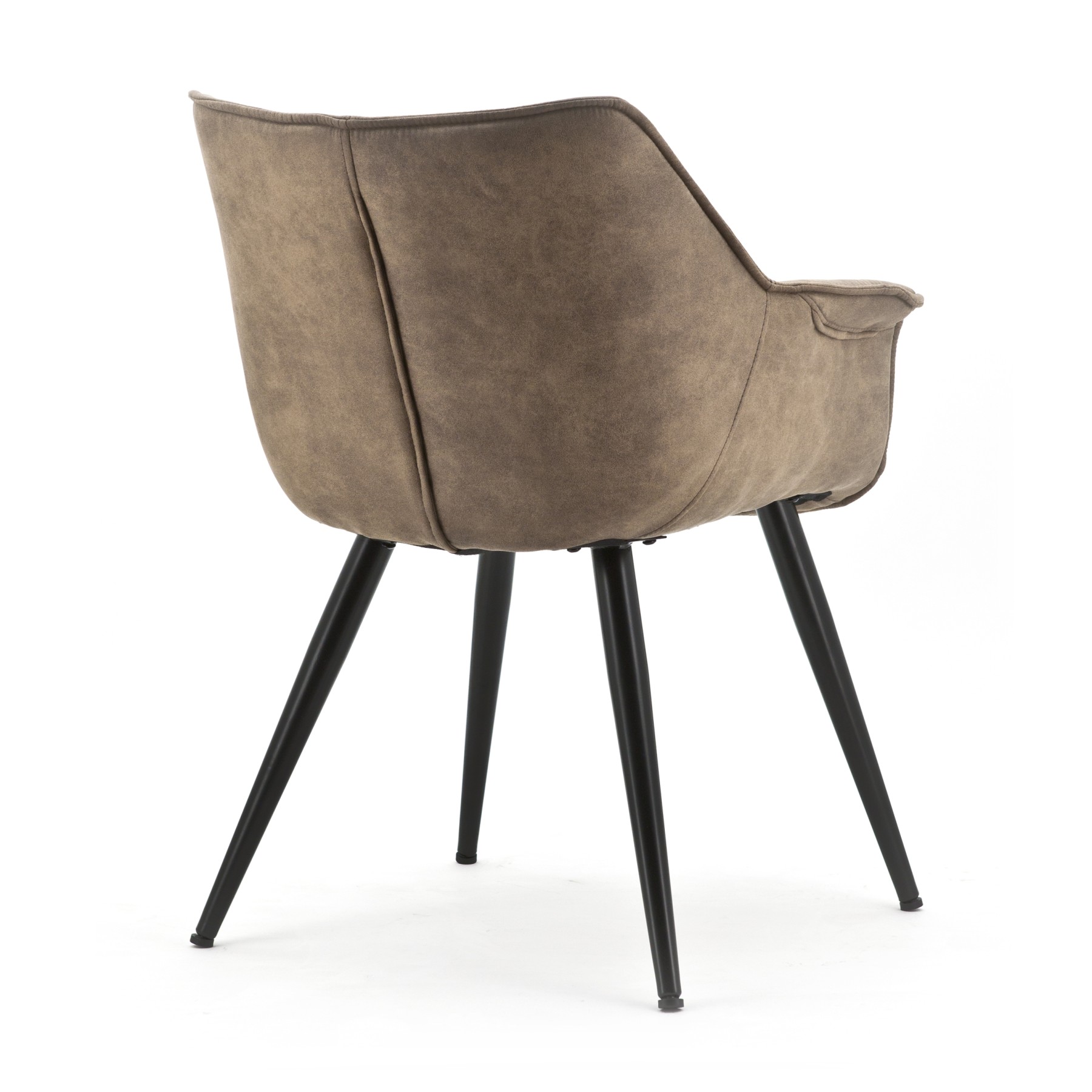 Stuhl braun mit Armlehne, Stuhl gepolstert braun