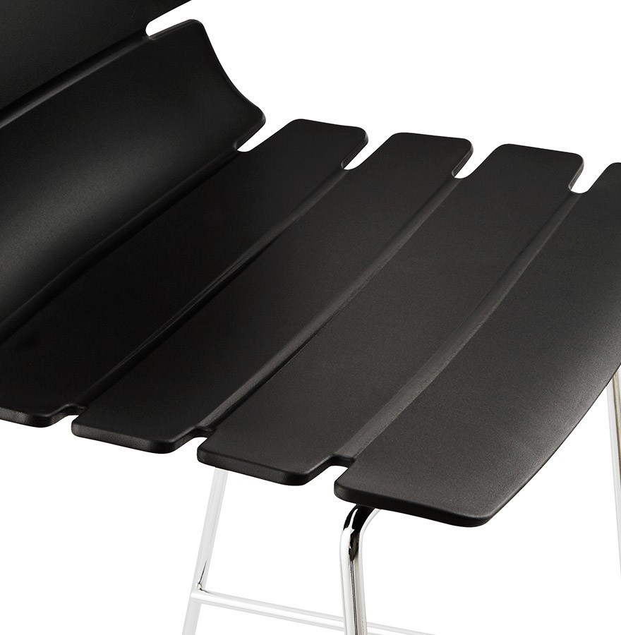 Barstuhl schwarz stapelbar , Barhocker stapelbar Metall Kunststoff, Sitzhöhe 77 cm