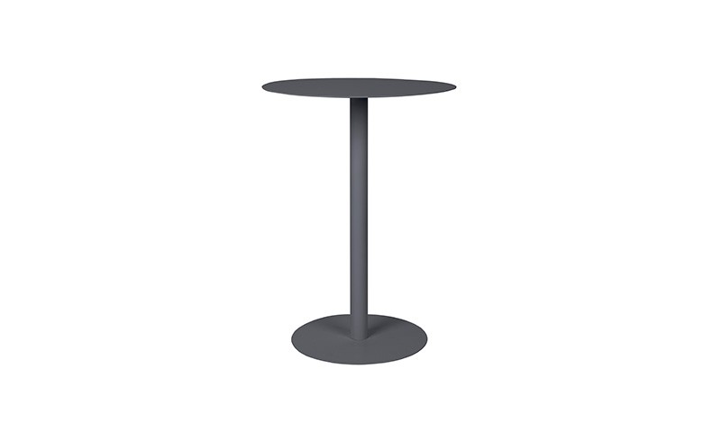 Beistelltisch grau,  Tisch Metall grau, Durchmesser 45 cm