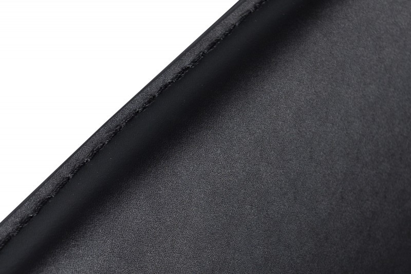 Barhocker schwarz aus Lederfaserstoff mit Fußablage,  Barstuhl schwarz 