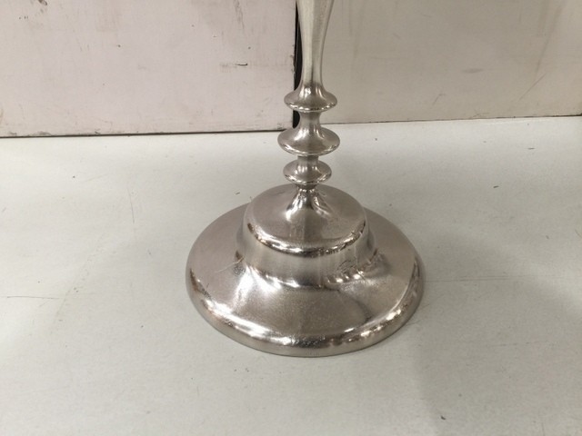 Beistelltisch rund Silber, Metall Beistelltisch Silber, Ø 62 cm
