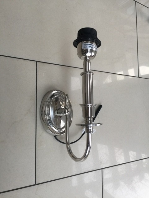 Wandleuchte Classic Silber, Wandlampe Silber für Lampenschirm