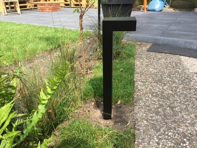 Gartenleuchte schwarz, Außenstandleuchte schwarz, Standleuchte außen schwarz, Höhe 60 cm
