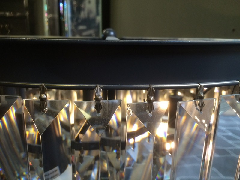 Stehlampe anthrazit-transparten, Stehleuchte Metall-Glas