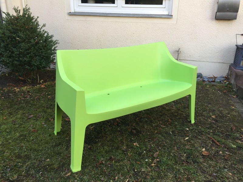 Gartenbank grün, Sofa Kunststoff, Outdoor- Bank grün