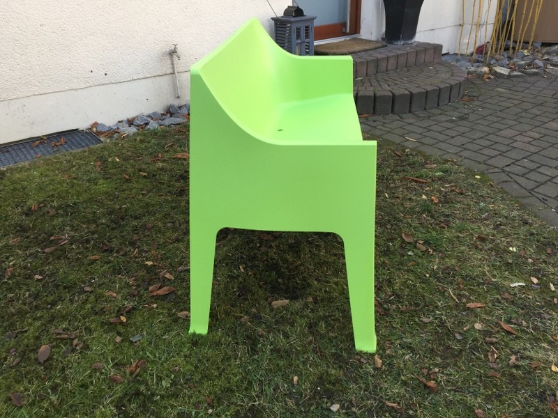 Gartenbank grün, Sofa Kunststoff, Outdoor- Bank grün