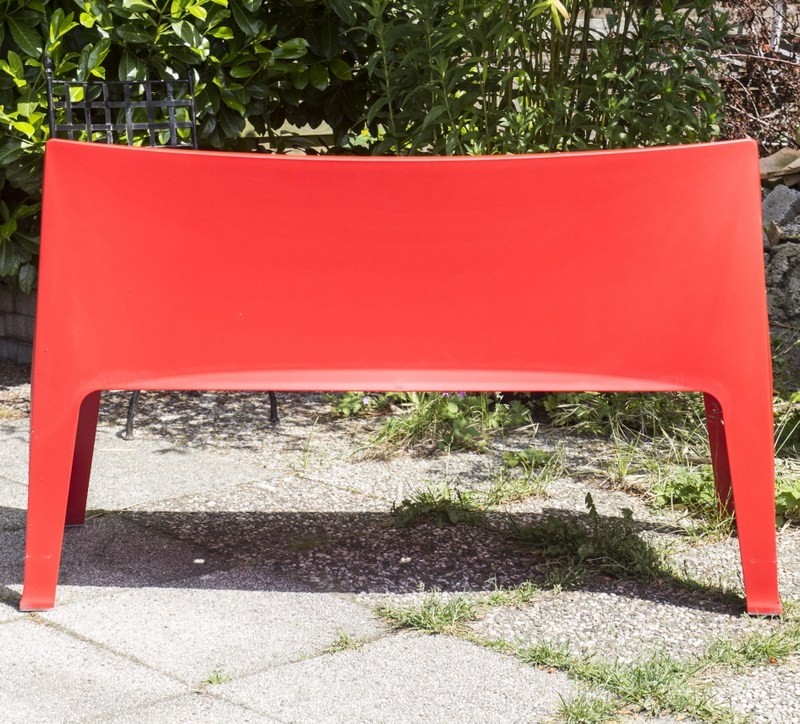 Gartenbank rot, Sofa Kunststoff rot, Outdoor- Bank rot 