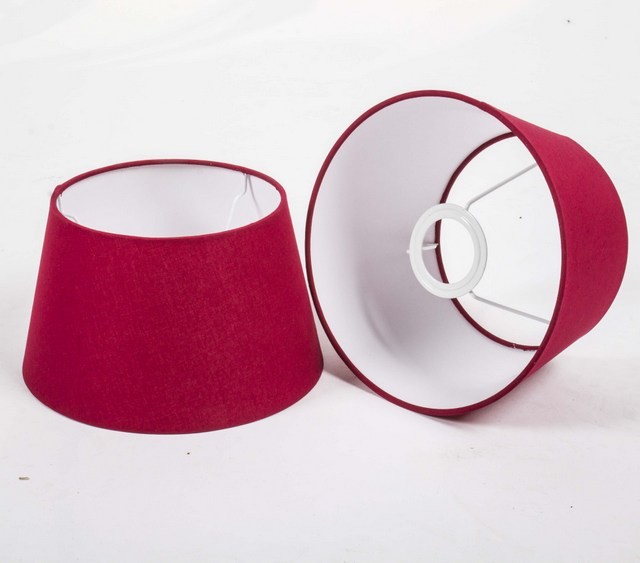 Lampenschirm rund, Farbe Rot, Ø 25 cm