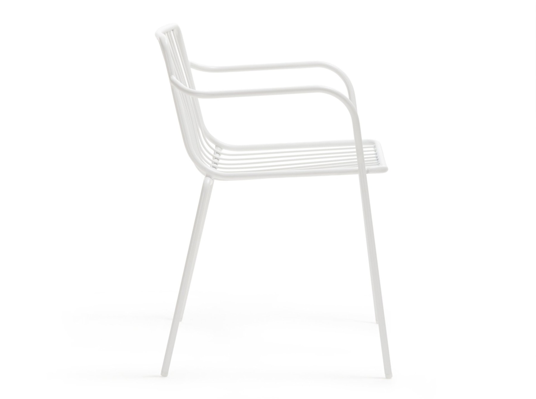 Stuhl weiß mit Armlehne Metall stapelbar, Gartenstuhl weiß Metall mit Armlehne