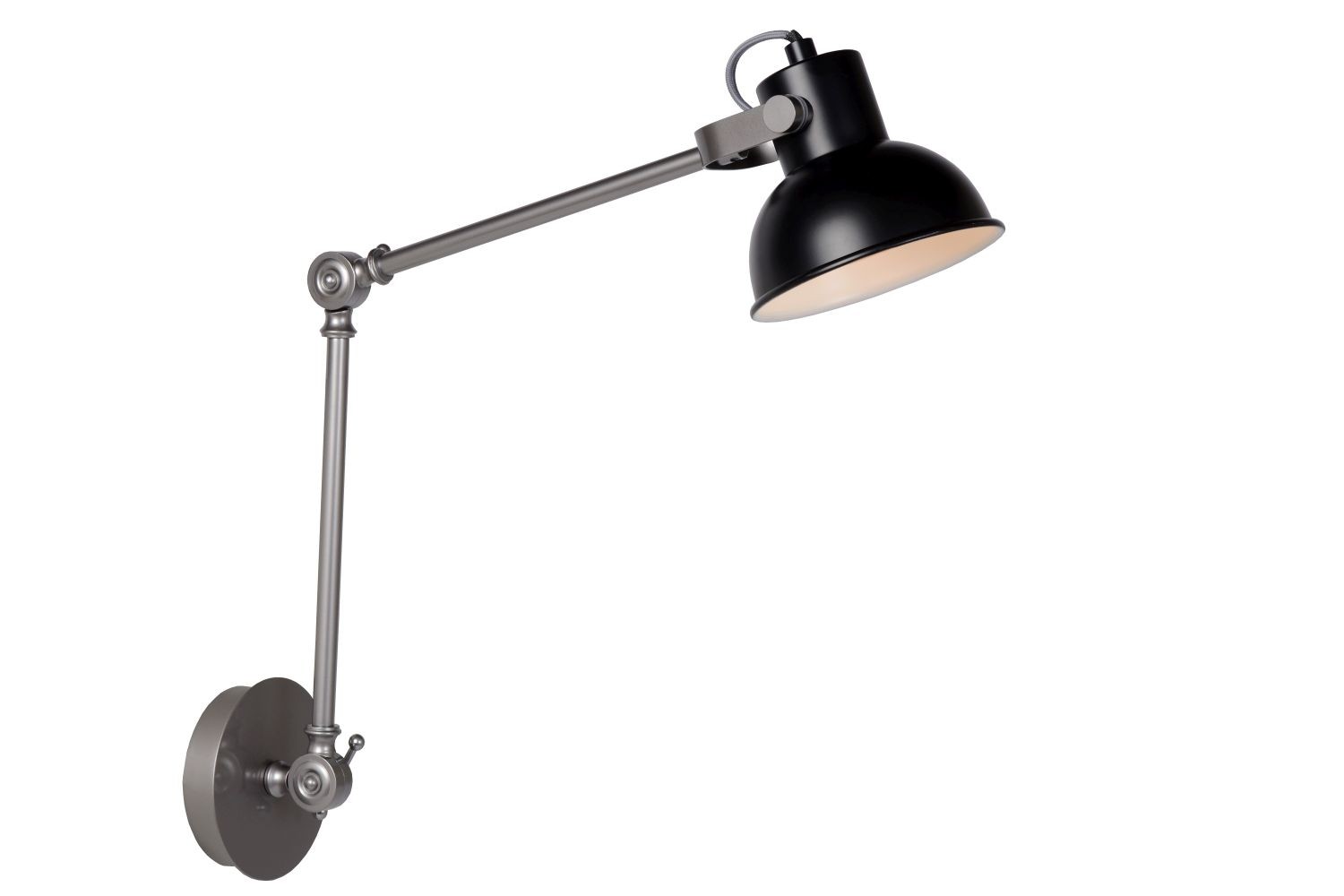 Wandlampe schwarz Industrie, Wandleuchte schwarz Industriedesign, Arm-Wandlampe 