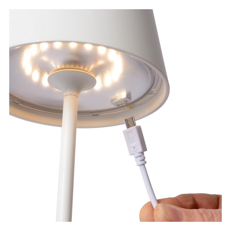 LED Außenlampe weiß, LED Tischlampe weiß, Außen-Tischleuchte weiß, LED Tischleuchten weiß