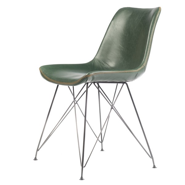 Stuhl grün, Stuhl gepolstert grün