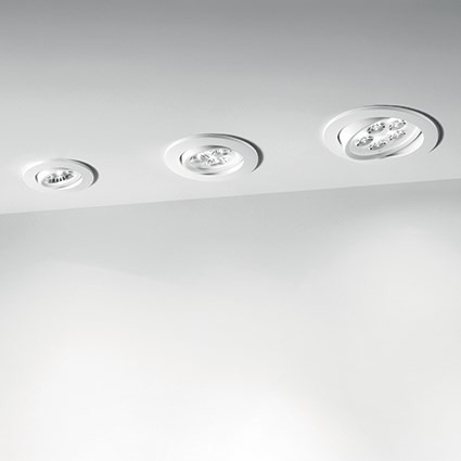 LED Strahler weiß, 3er Set LED Deckenleuchte weiß, LED Einbauleuchte weiß, Durchmesser 10,5 cm