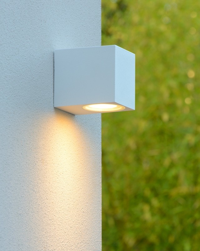 LED Außenwandleuchte weiß, Wandleuchte weiß,  LED Wand-Außenleuchte weiß, Outdoor Wandlampe weiß