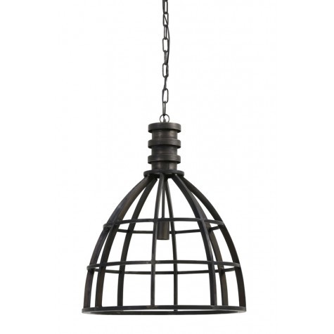 Pendelleuchte schwarz Metall, Hängeleuchte Metall schwarz, Hängelampe schwarz, Ø 42 cm