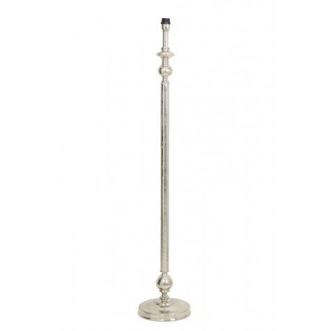 Lampenfuß-Stehleuchte silber, Stehlampe Nickel, Höhe 140 cm