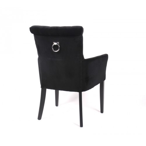 Gepolsterter Stuhl Mit Armlehne Stuhl Gepolstert Farbe Schwarz