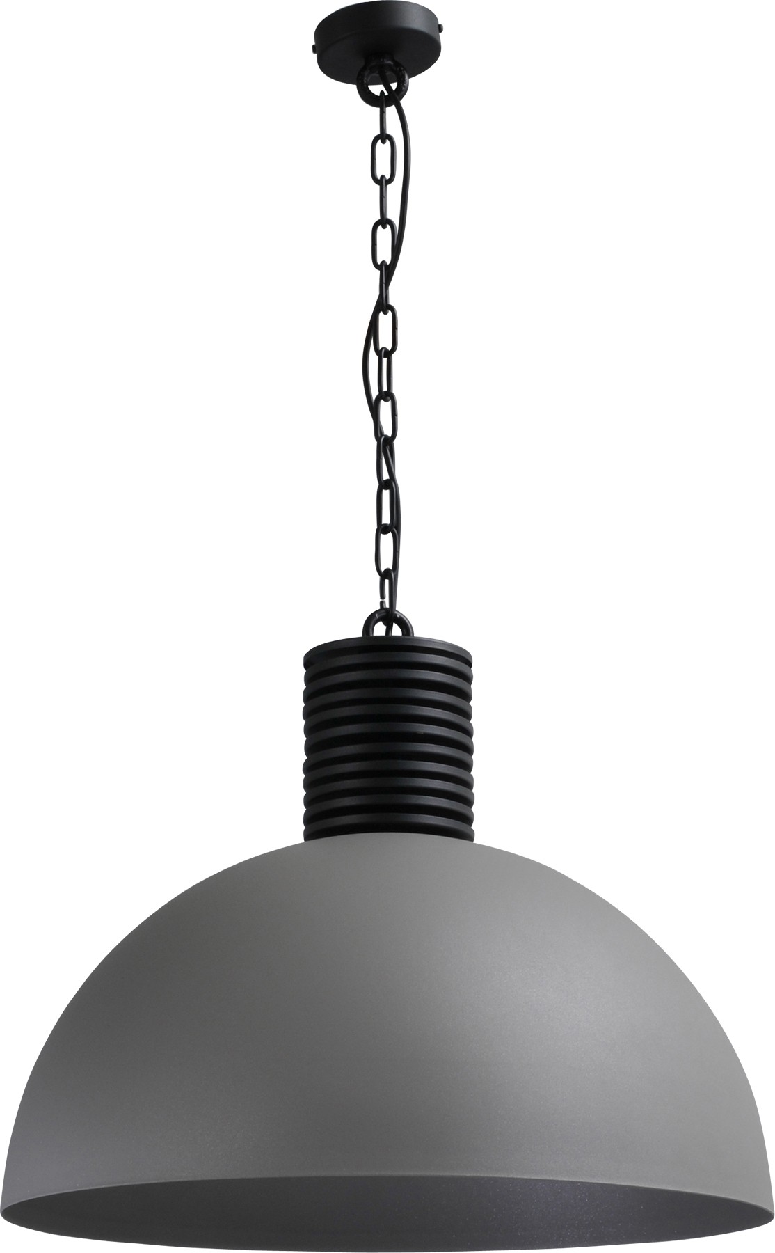 Pendelleuchte grau-schwarz, Beton-look, Industrielampe/ Retro-style, Ø: 60 cm