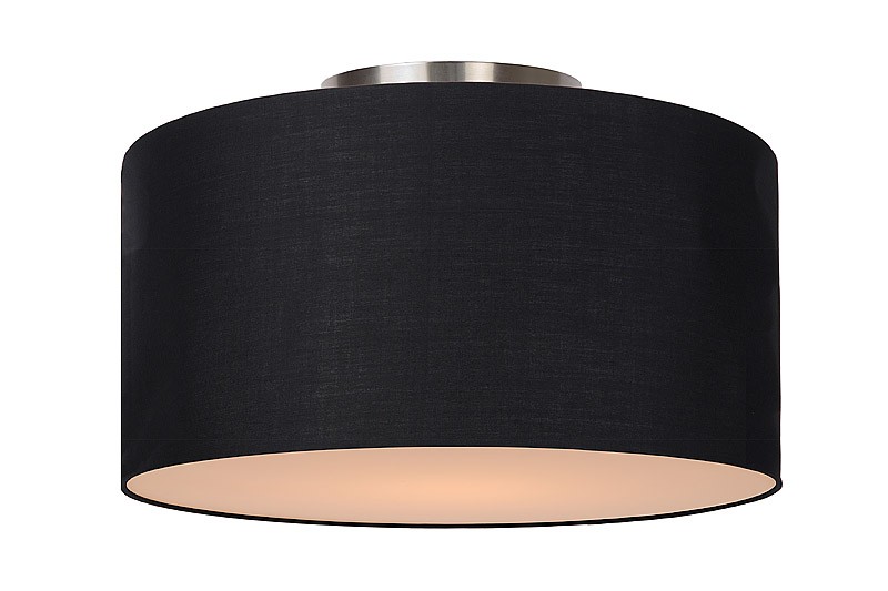 Deckenleuchte rund schwarz, Deckenlampe Lampenschirm schwarz, Durchmesser 35 cm