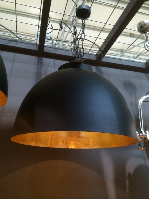 Moderne Pendelleuchte, Farbe Schwarz-Gold, Ø 60 cm