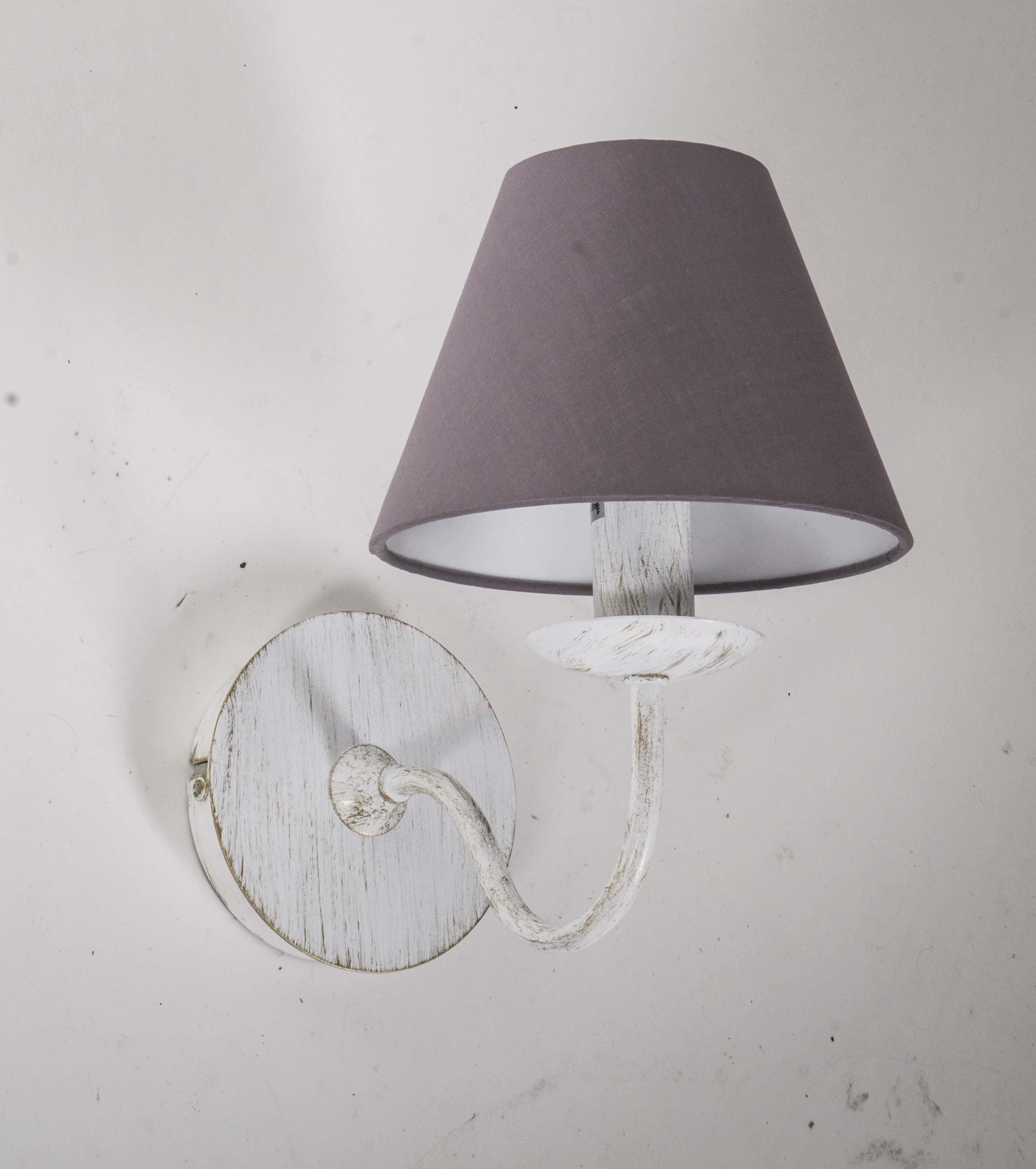 Wandleuchte Antik Weiss Mit Schirm Wandlampe Landhaus Grau