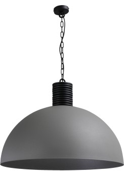 Pendelleuchte grau-schwarz, Beton-look, Industrielampe/ Retro-style, Ø: 80 cm