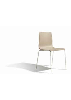 Design Stuhl stapelbar, Farbe taubengrau leinen