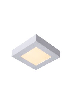LED Deckenleuchte quadratisch weiß, Deckenlampe weiß, Maße 16x16 cm