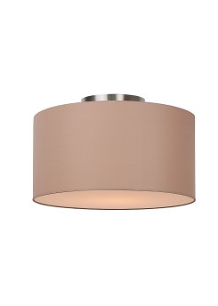 Deckenleuchte rund taupe, Deckenlampe taupe Lampenschirm, Durchmesser 35 cm