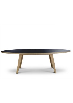 Ovaler design Tisch, Farbe schwarz