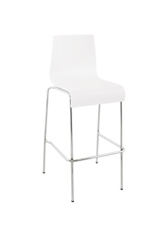 Barstuhl stapelbar weiß, Barhocker stapelbar Metall, Sitzhöhe 74 cm