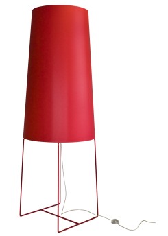 XXL Stehleuchte rot, moderne Stehlampe rot, Stehlampe rot