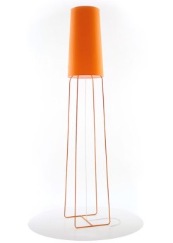 Stehleuchte orange, Stehlampe mit Lampenschirm orange