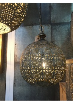Pendelleuchte antik gold-braun, Hängeleuchte Oriental, orientalische Lampe, Durchmesser 26 cm
