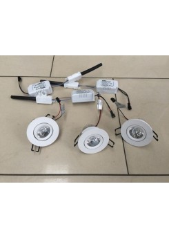 LED Strahler, 3er Set, LED Deckenleuchte weiß, LED Einbauleuchte weiß, Durchmesser 7 cm