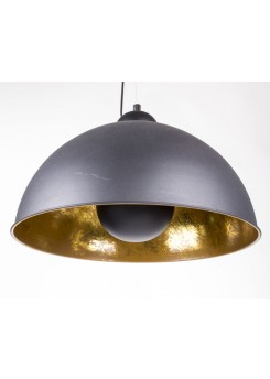 Pendelleuchte aus Metall, Hängeleuchte Farbe schwarz-gold, Durchmesser 53 cm