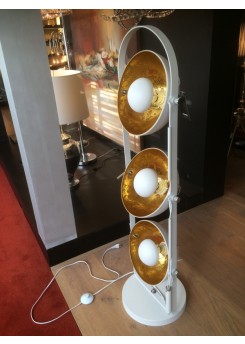 Stehleuchte weiß-Gold, moderne Stehlampe in zwei Farben