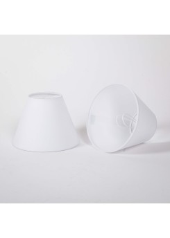 KIemmschirm weiß, Aufsteckschirm rund, Lampenschirm für Kronleuchter,  Ø 16 cm
